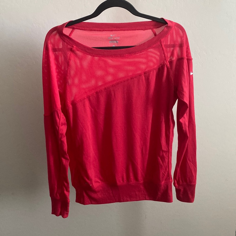 Nike Dri-Fit Women’s Long Sleeve Mesh Top. Size S
